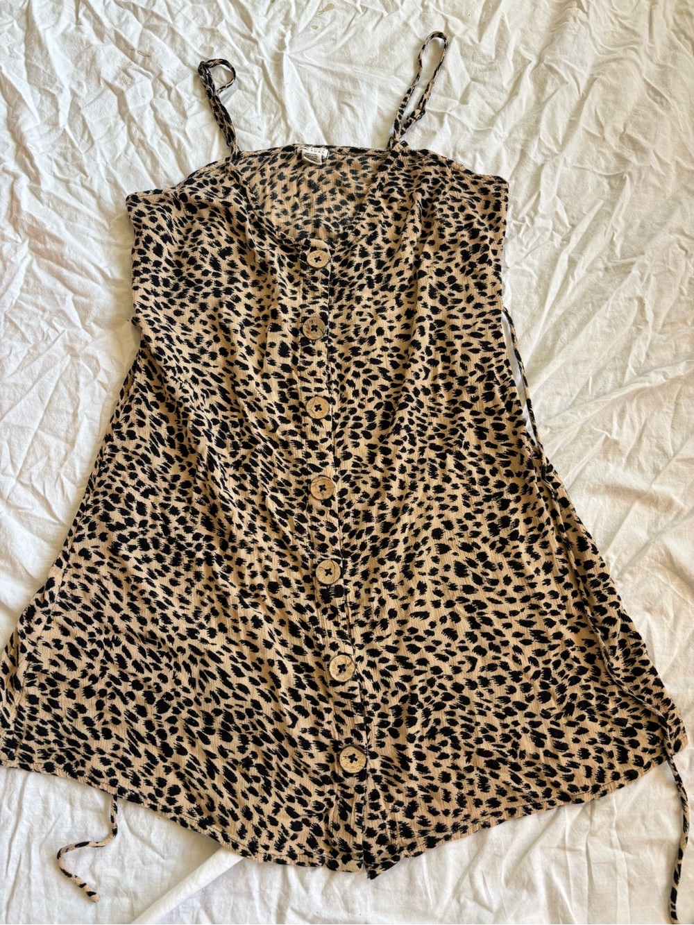 Billabong Beige and Black Leopard Mini Dress